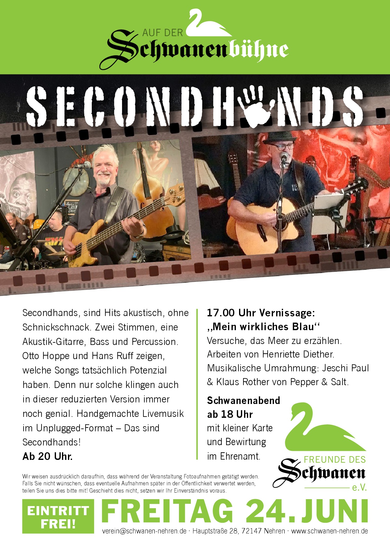 Schwanenabend mit "Second Hands"