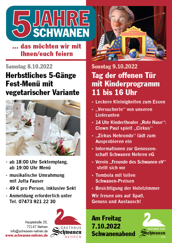 5 Jahre Schwanen Nehren
