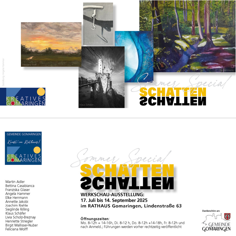 16:00 Uhr - Führung durch die Ausstellung - Schatten - Eine Werkschau und Ausstellung Kreatives Gomaringen
