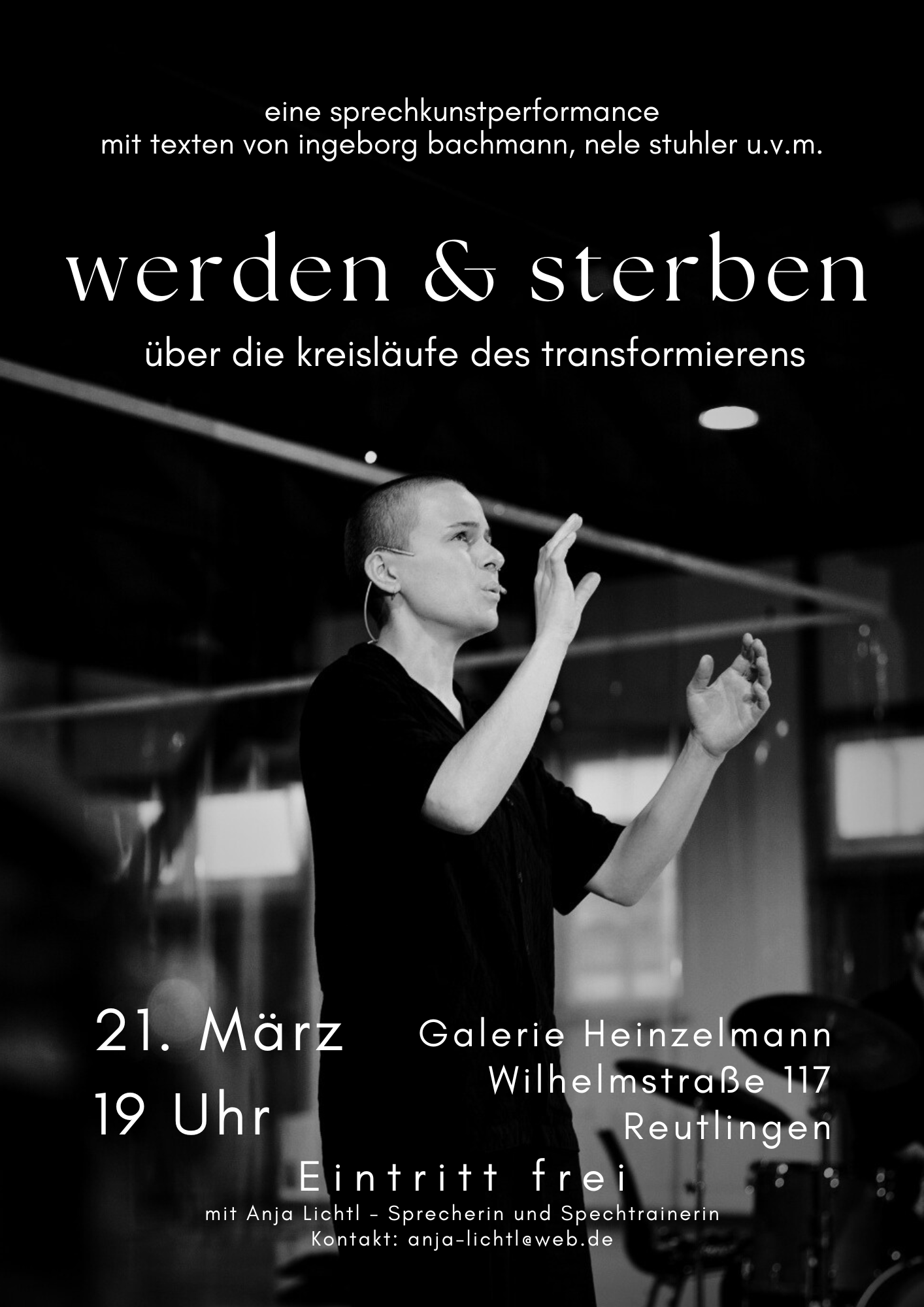 Sprechvortrag "Werden & Sterben" mit Anja Lichtl