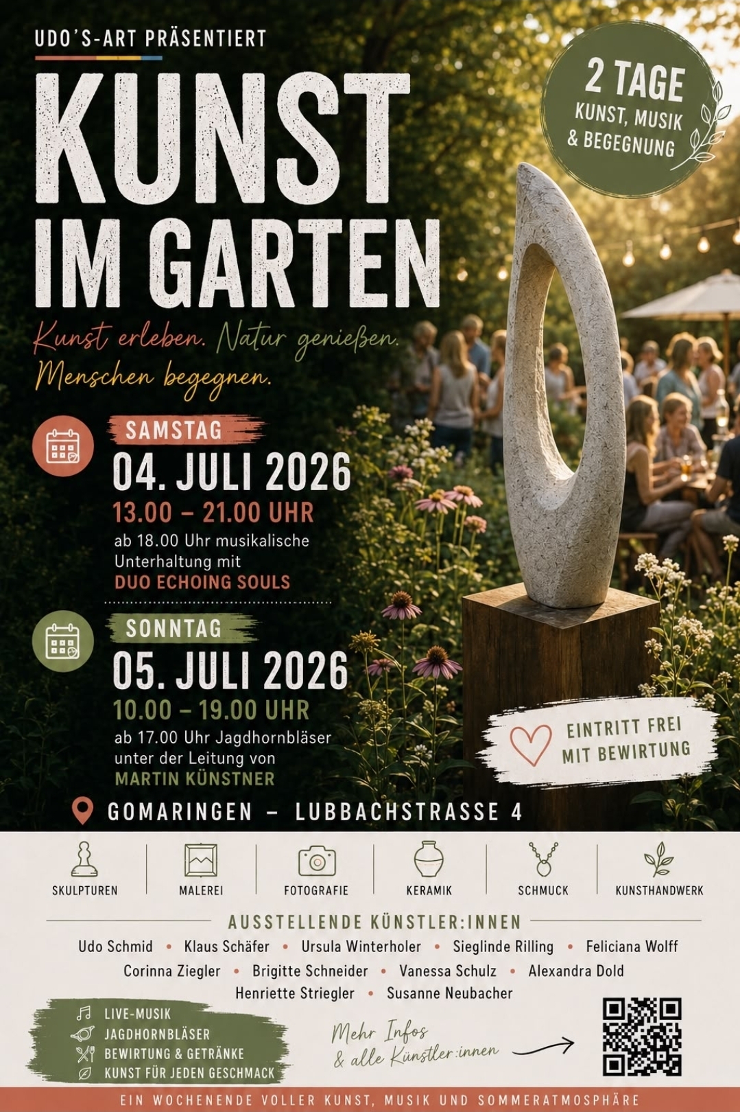 04.-05.07.26 - Kunst im Garten - UDOs ART in Gomaringen