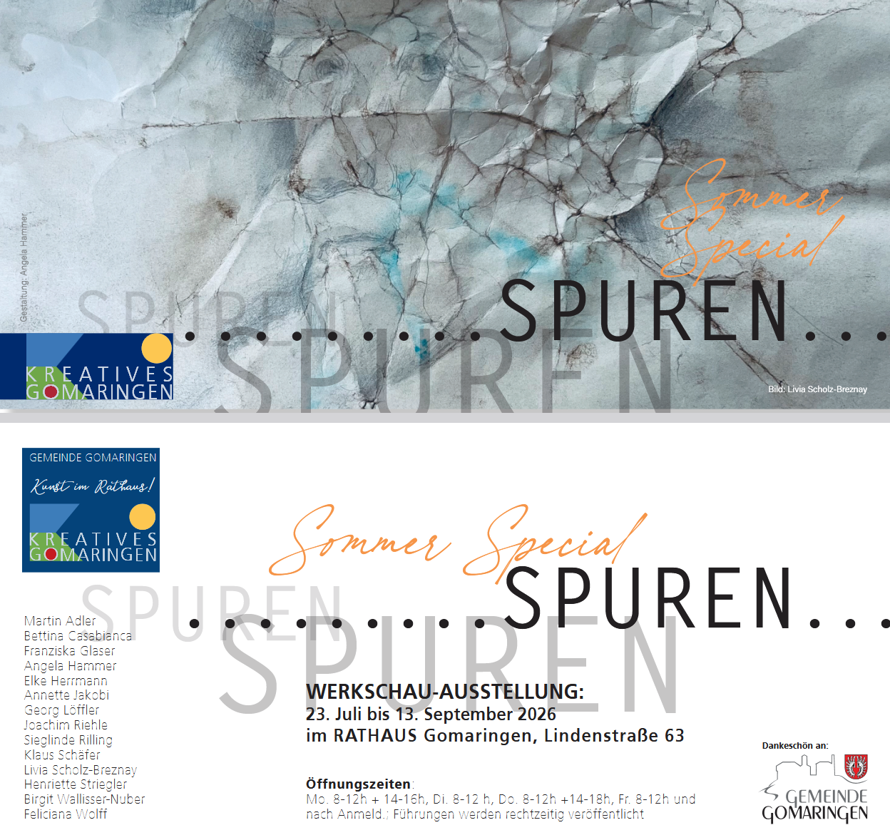 23.07.2026 Werkschau Kreatives Gomaringen - Rathaus Gomaringen